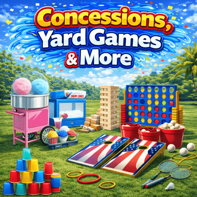 CONCESSIONS, DUNK TANK, AND MORE!