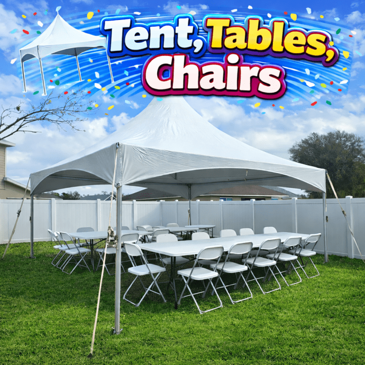 TENTS TABLES CHAIRS